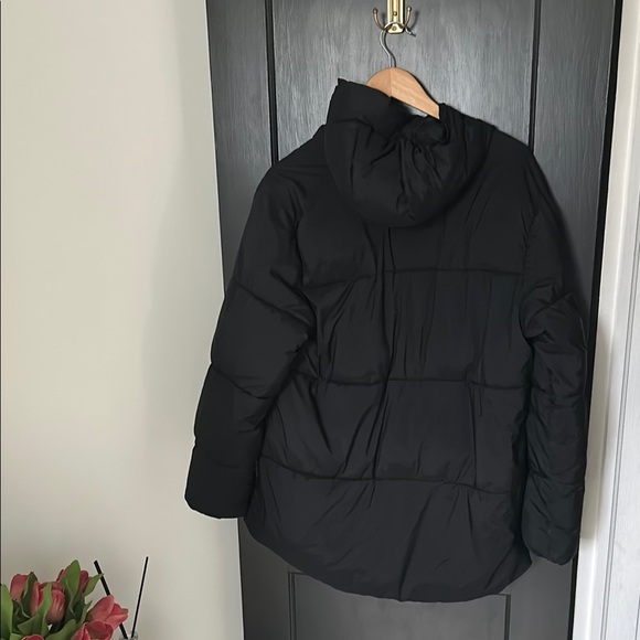 Old Navy Black Puffer Jacket Mid-Length Winter Essential - Picture 4 of 4
